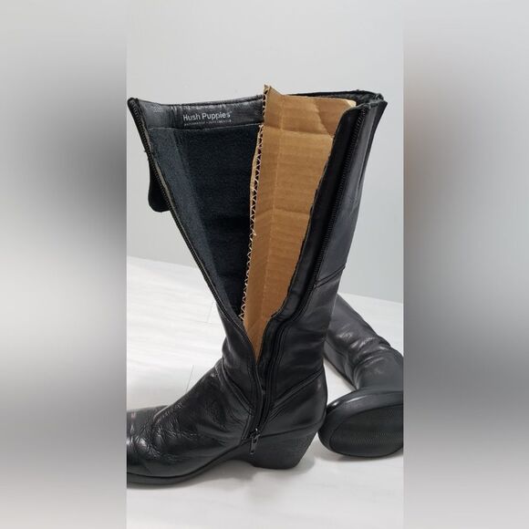 Hush Puppies Black Heeled Boots - Picture 12 of 14